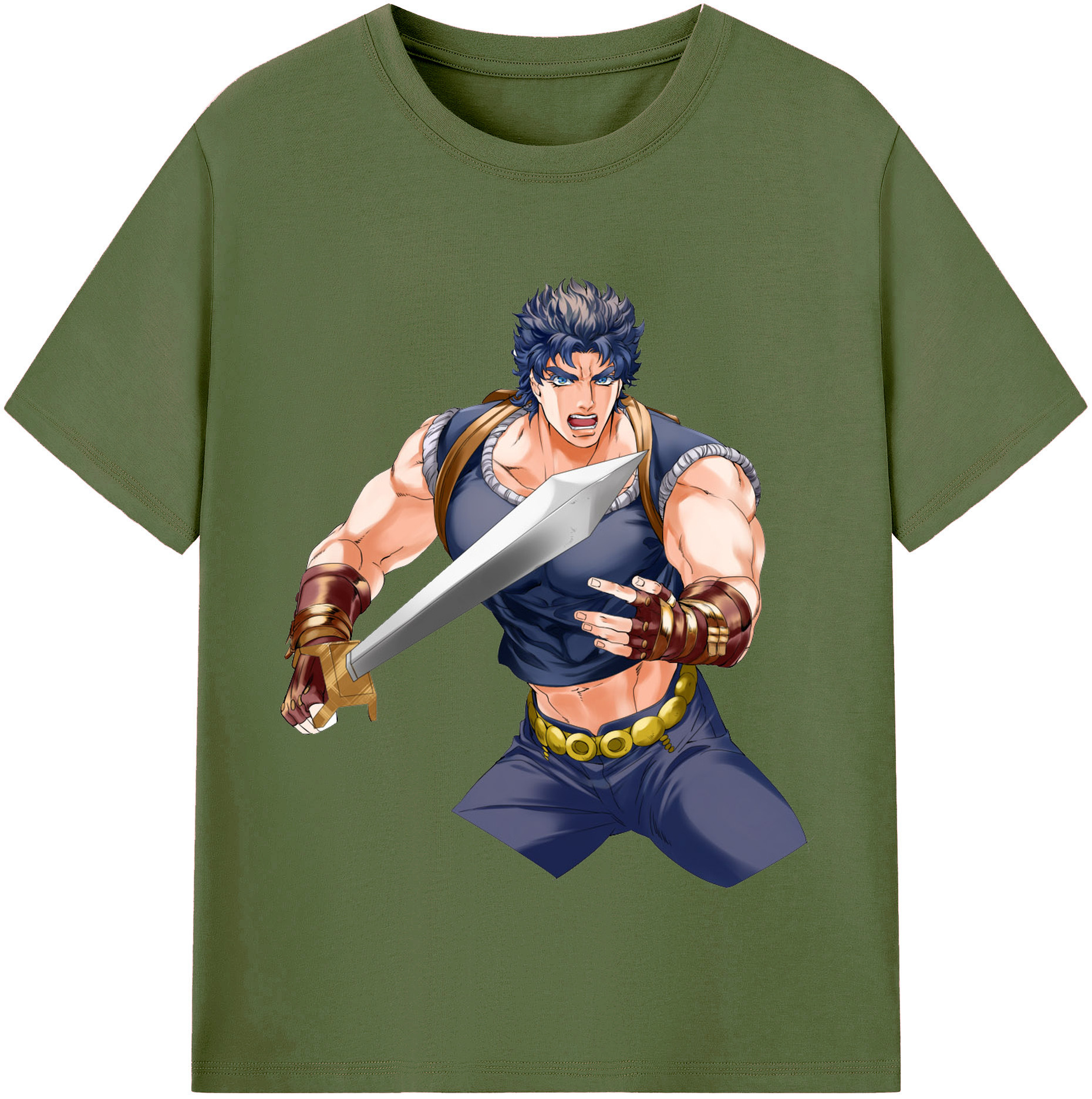 （画像用） ジョジョの奇妙な冒険 /ジョナサン?ジョースター JoJo's Bizarre Adventure Jonathan Joestar 綿100％半袖Tシャツ（フロントプリント）